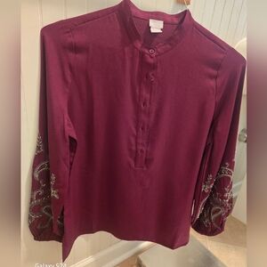 Elegant Maroon Embroidered Tunic